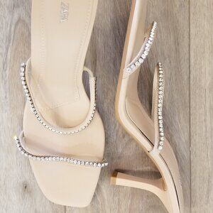 Zara strappy heel sandals NWOT